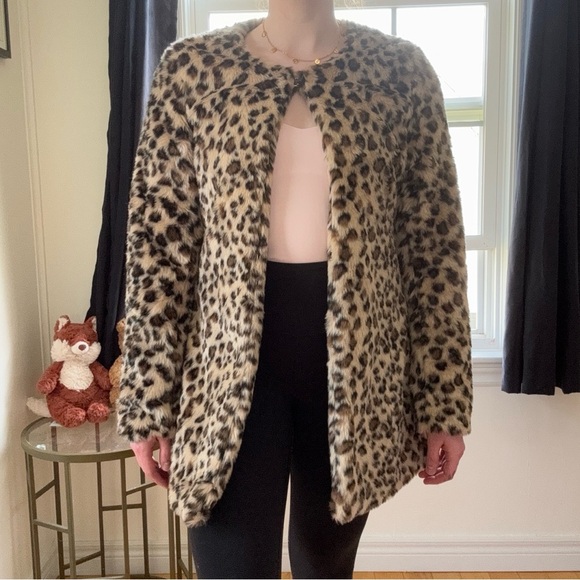 Vintage Style Leopard Faux Fur Jacket - Picture 2 of 6